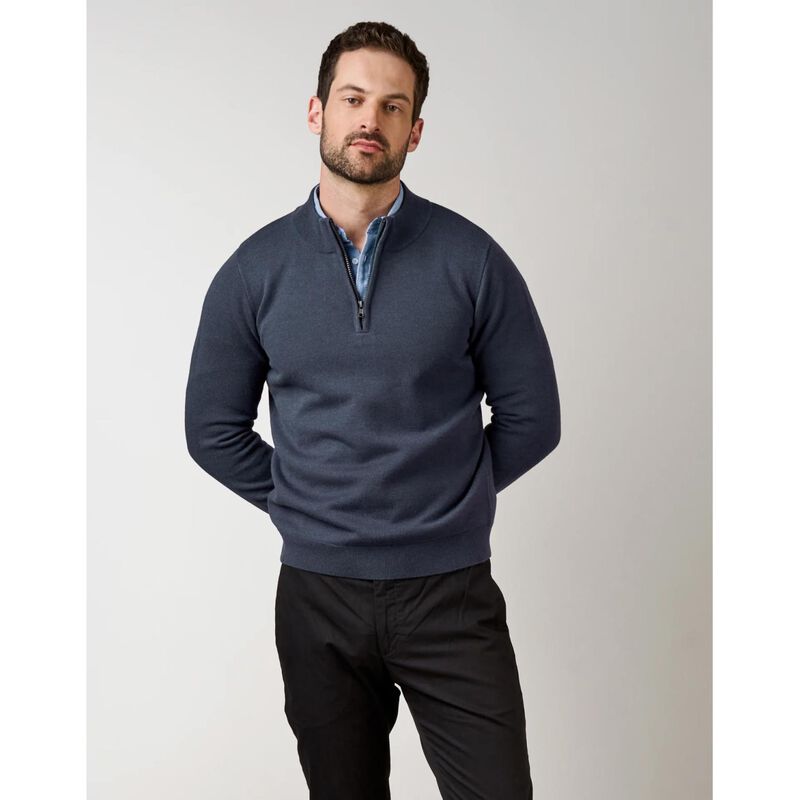 Rembrandt Mataura Indigo Blue 1/4 Zip Jersey image number 3